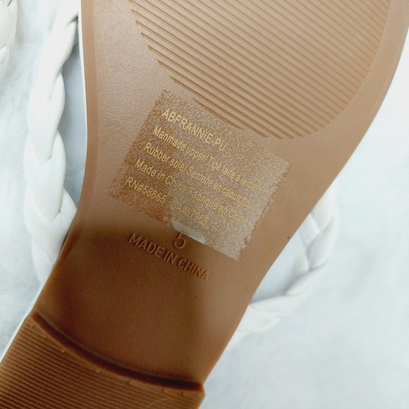 NEW Bundle of 2 Abound Frannie Blue/White Metallic Braided Sandals S163 - Picture 4 of 8